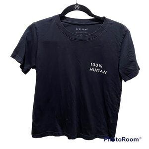 Everlane 100% Human Black T-Shirt Size Extra Small